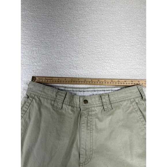 Columbia 0106 AM 8255 Men's Sz 34 Khaki Canvas Hiking Zip‎ Cargo Pockets Pants - Picture 6 of 8